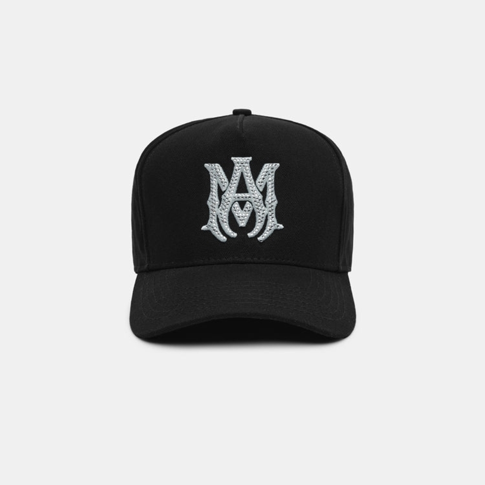 AMIRI Black Cap with White Emblem